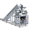 Semiautomático manual llenado envasado Sistema de HDPE LDPE tubo película con cangilones transportador elevador